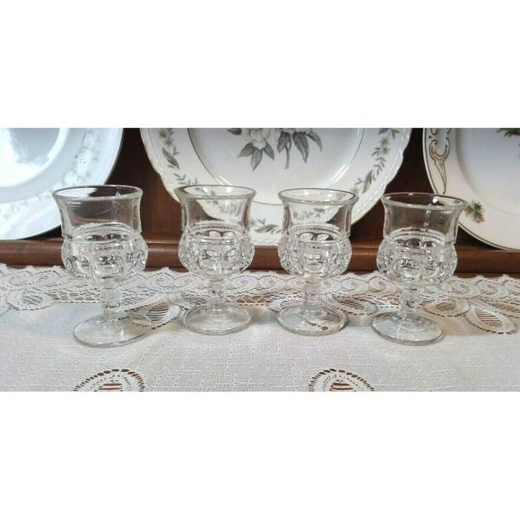 4Pc Tiffin Fransiscan Wine Glasses in Kings Crown - Picture 2 of 8